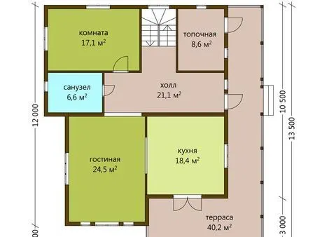 Планировка Двухэтажный дом 238 м²