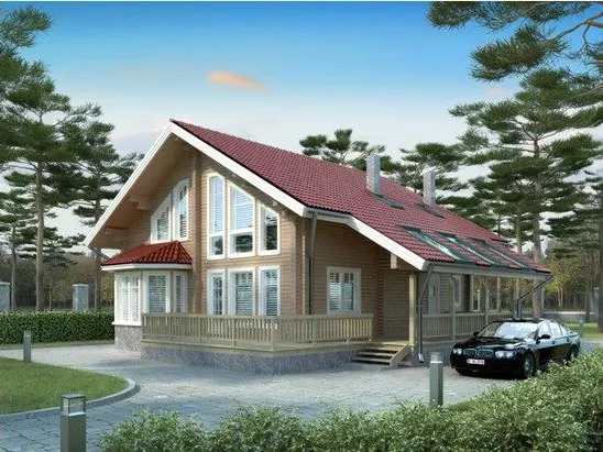 Дом с мансардой 220 м²